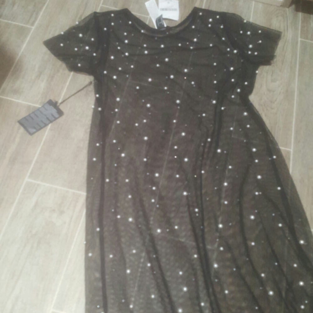 Black sheer dress
